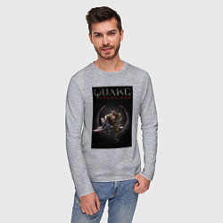 Лонгслив хлопковый мужской Quake champions Anarki, цвет: меланж — фото 2
