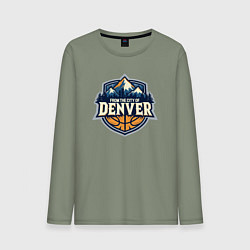 Лонгслив хлопковый мужской Из города Денвер, цвет: авокадо