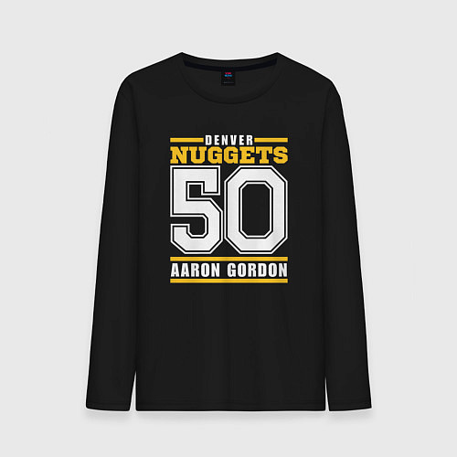 Мужской лонгслив Denver - Aaron Gordon / Черный – фото 1