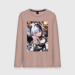 Лонгслив хлопковый мужской Jetavie Punishing Gray Raven, цвет: пыльно-розовый