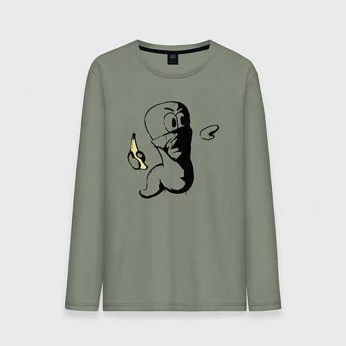 Мужской лонгслив Червяк с бананом / Авокадо – фото 1