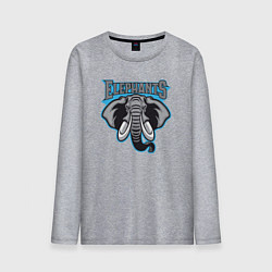 Лонгслив хлопковый мужской Команда слонов, цвет: меланж