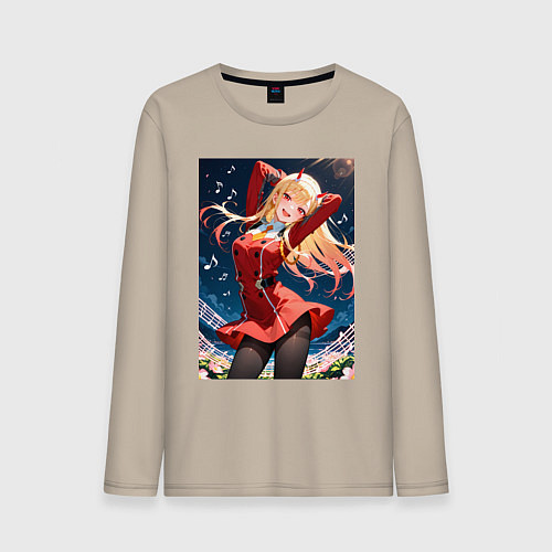 Мужской лонгслив Марин Китагава косплей 002 Darling in the Franxx / Миндальный – фото 1