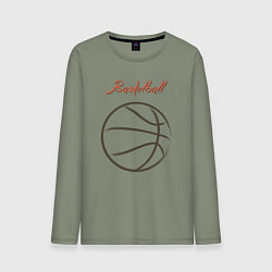 Лонгслив хлопковый мужской Basketball vibe, цвет: авокадо