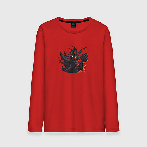 Мужской лонгслив Главный герой Dota 2 / Красный – фото 1