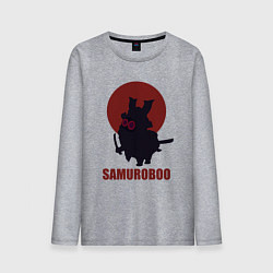 Лонгслив хлопковый мужской Банбу самурай, цвет: меланж