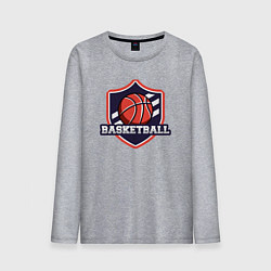 Лонгслив хлопковый мужской Basketball sport, цвет: меланж