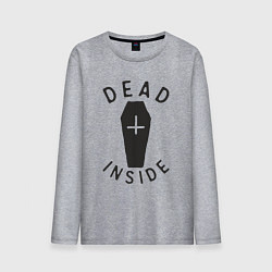 Лонгслив хлопковый мужской Мёртвец внутри, цвет: меланж