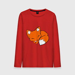 Мужской лонгслив Спящий лисёнок