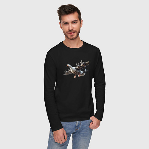 Мужской лонгслив Бомбардито гусито / Черный – фото 3