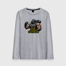 Лонгслив хлопковый мужской За императора Warhammer 40k, цвет: меланж