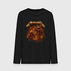 Лонгслив хлопковый мужской Metallica Funny Monster, цвет: черный