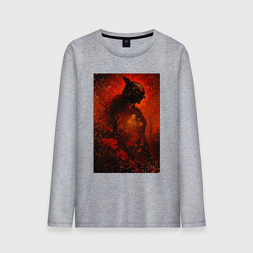 Мужской лонгслив Маления / Меланж – фото 1