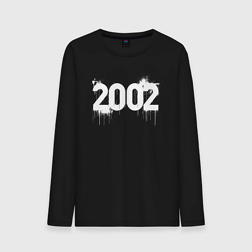 Мужской лонгслив Граффити стиль 2002 / Черный – фото 1