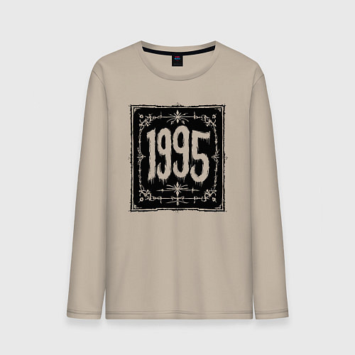 Мужской лонгслив Готический стиль 1995 / Миндальный – фото 1