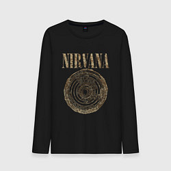 Лонгслив хлопковый мужской Nirvana Circles of hell, цвет: черный
