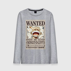 Лонгслив хлопковый мужской Луффи гир 5, цвет: меланж