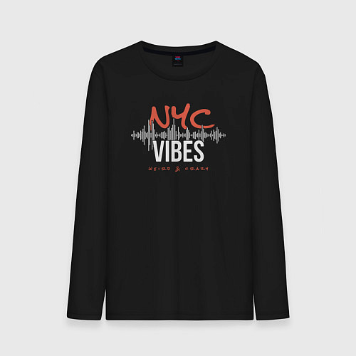 Мужской лонгслив NYC vibes / Черный – фото 1