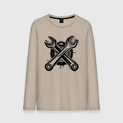 Мужской лонгслив Черные рожковые ключи