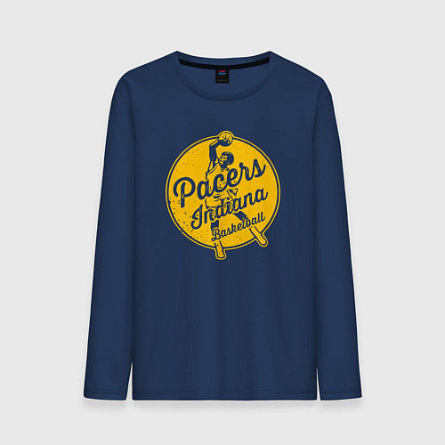 Мужской лонгслив Pacers basketball / Тёмно-синий – фото 1