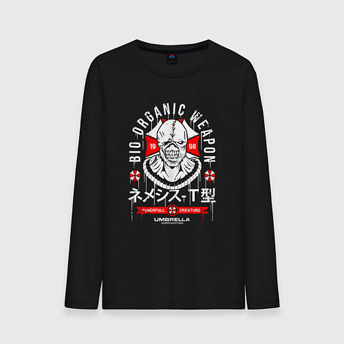 Мужской лонгслив Биологическое оружие Амбреллы / Черный – фото 1