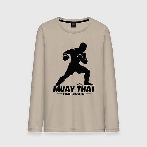 Мужской лонгслив Муай Тай сила и мощь тайского бокса / Миндальный – фото 1