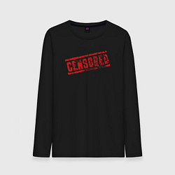 Лонгслив хлопковый мужской Censored, цвет: черный