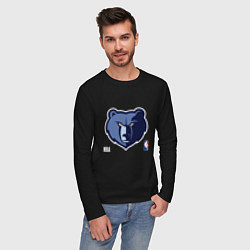 Лонгслив хлопковый мужской Memphis Grizzlies - basketball, цвет: черный — фото 2