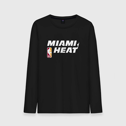 Мужской лонгслив Майами Хит - НБА баскетбол / Черный – фото 1