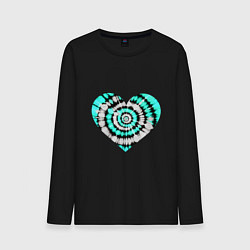 Лонгслив хлопковый мужской Сердце Тай Дай, цвет: черный