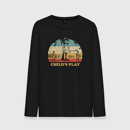 Мужской лонгслив Детская игра / Черный – фото 1