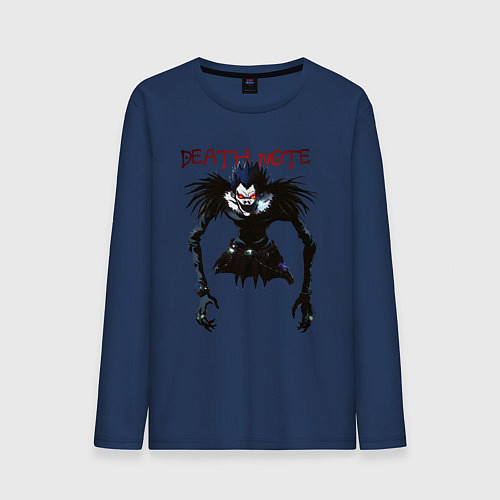 Мужской лонгслив Death Note Ryuk - светлый / Тёмно-синий – фото 1