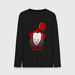 Лонгслив хлопковый мужской We all float, цвет: черный