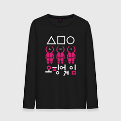 Лонгслив хлопковый мужской Три надзирателя, цвет: черный