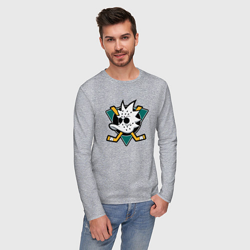 Мужской лонгслив Duck Rick / Меланж – фото 3