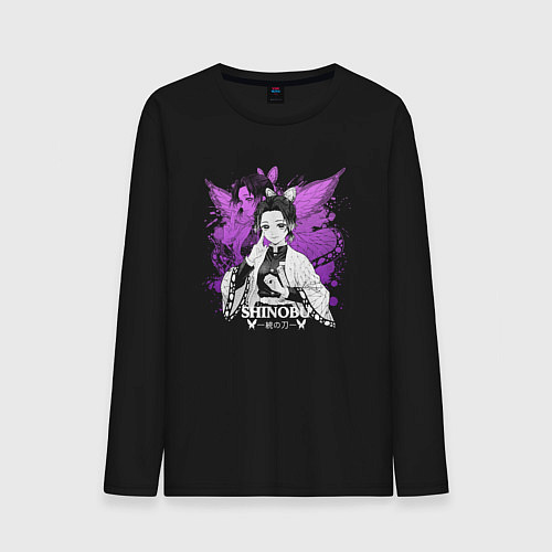 Мужской лонгслив Шинобу кочо - y2k / Черный – фото 1