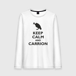 Лонгслив хлопковый мужской Carrion, цвет: белый