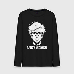 Лонгслив хлопковый мужской Энди Уорхол в аниме стиле, цвет: черный