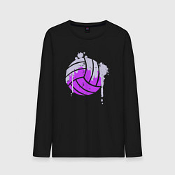 Лонгслив хлопковый мужской Purple ball, цвет: черный