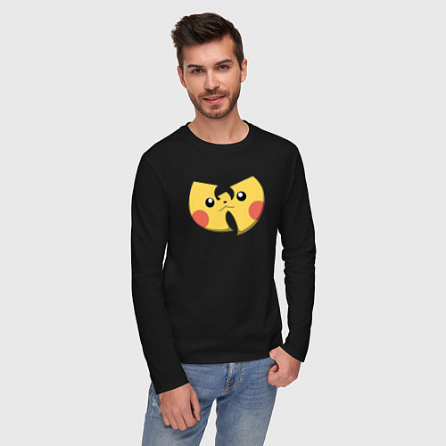 Мужской лонгслив Wu-tang Pikachu / Черный – фото 3