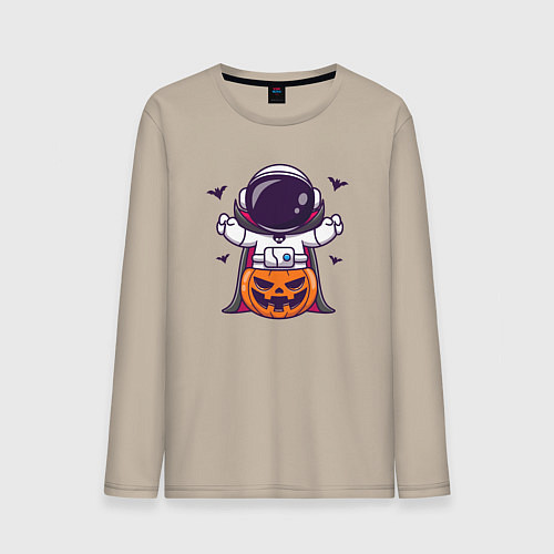 Мужской лонгслив Spaceman halloween / Миндальный – фото 1