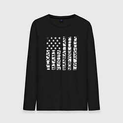 Лонгслив хлопковый мужской USA style, цвет: черный