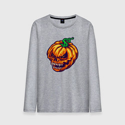 Лонгслив хлопковый мужской Monster pumpkin, цвет: меланж