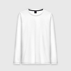 Лонгслив хлопковый мужской Чёрный лис с золотым отливом: взгляд сквозь грани, цвет: белый