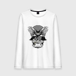 Лонгслив хлопковый мужской Twin Peaks symbols, цвет: белый
