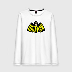 Лонгслив хлопковый мужской Halfman Batman, цвет: белый