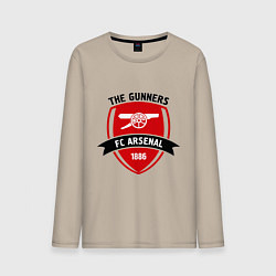 Лонгслив хлопковый мужской FC Arsenal: The Gunners, цвет: миндальный