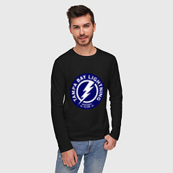 Лонгслив хлопковый мужской HC Tampa Bay Lightning, цвет: черный — фото 2