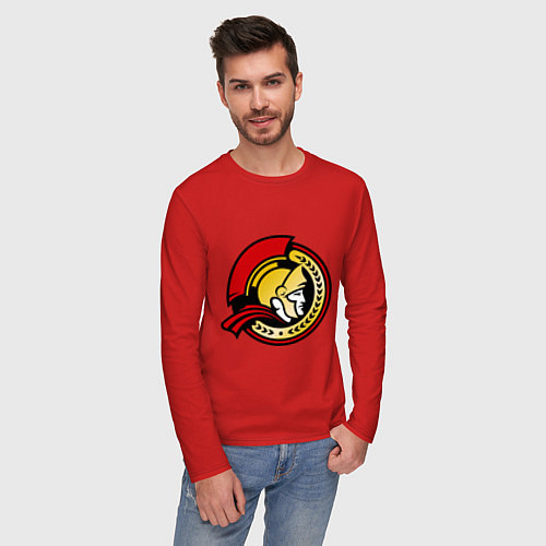 Мужской лонгслив HC Ottawa Senators Alternative / Красный – фото 3