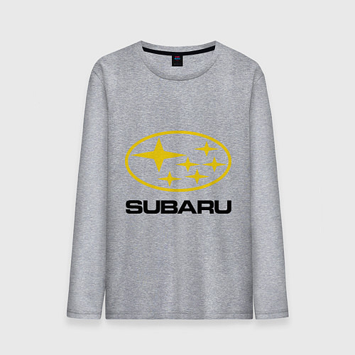 Мужской лонгслив Subaru Logo / Меланж – фото 1